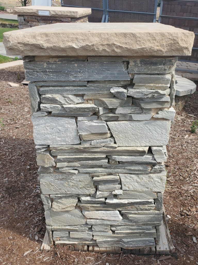 Column #43, #104; Gray Ledge - Delta Stone Products