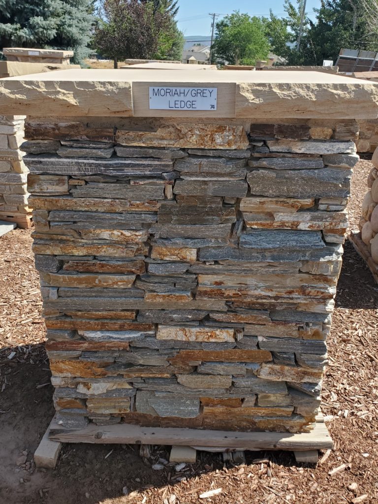 Column #74; Moriah / Gray Ledge mixed stone - Delta Stone Products